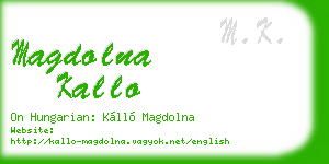magdolna kallo business card